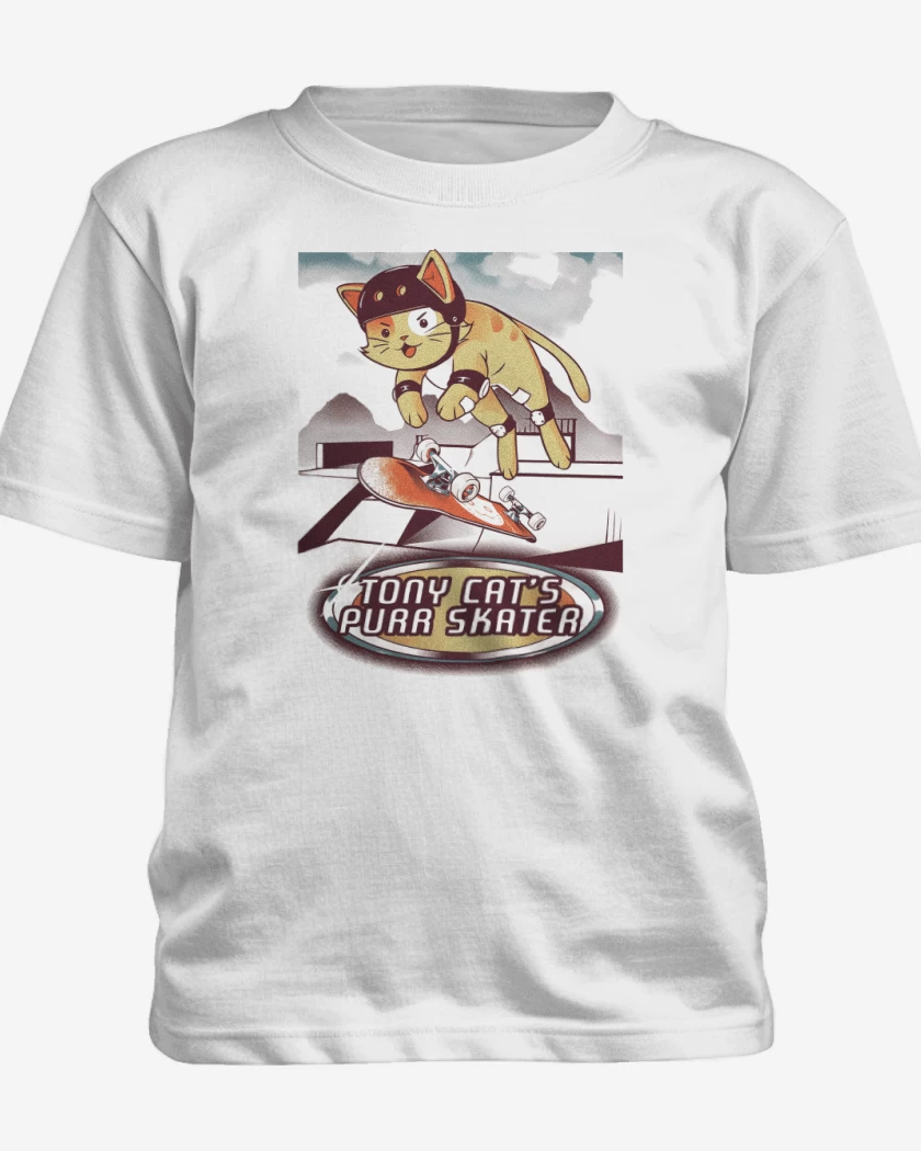 Polera de niño Blanco de Purr Skater