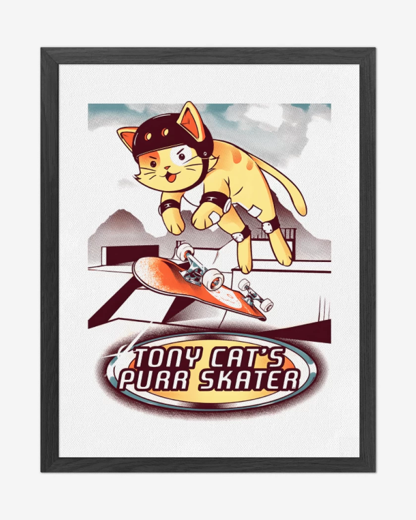 Cuadro decorativo Blanco de Purr Skater
