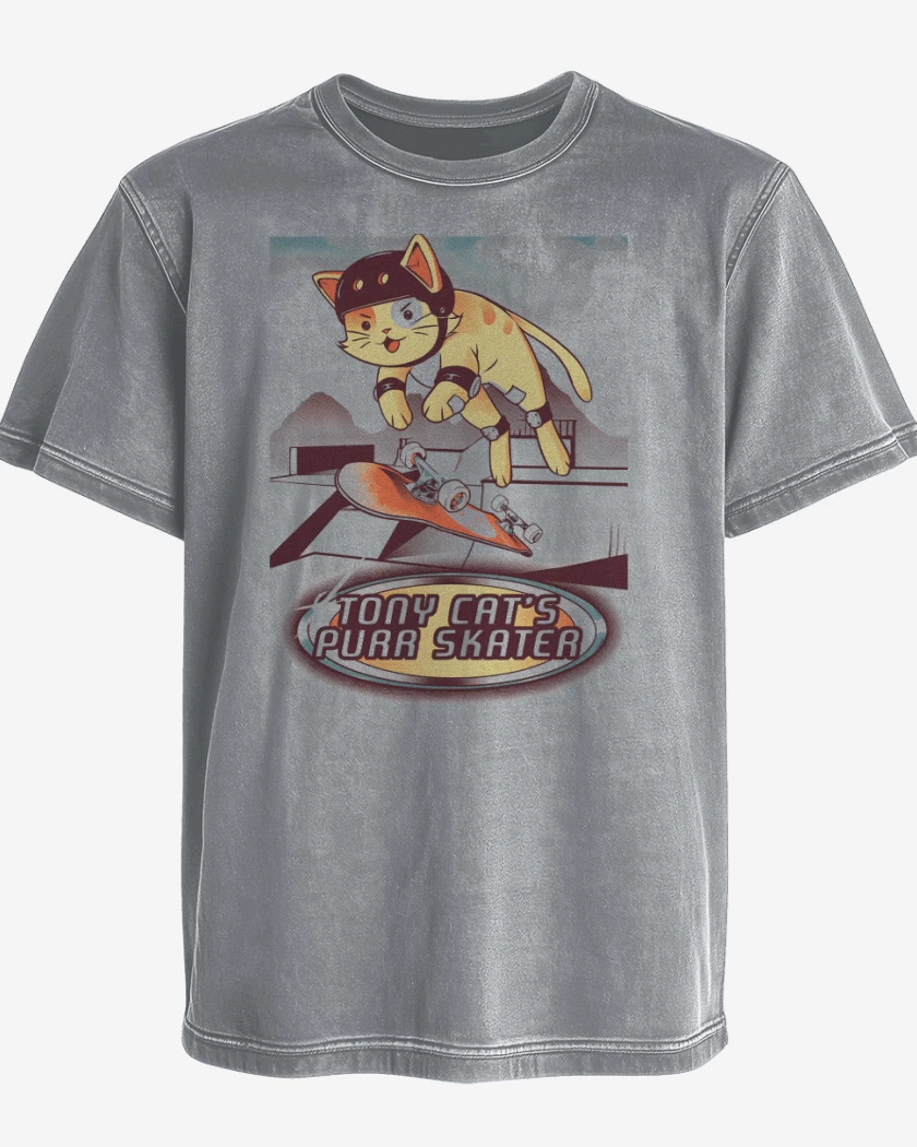 Polera desgastada Purr Skater
