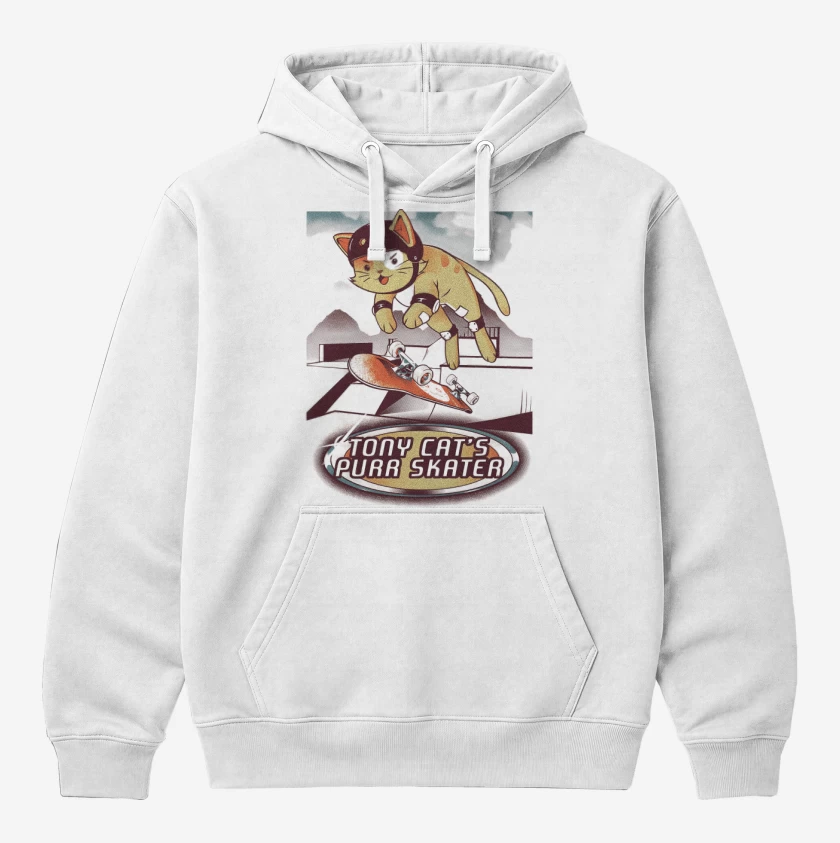 Polerón Canguro Blanco de Purr Skater