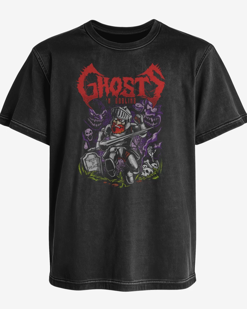 Polera desgastada Ghosts n Goblins