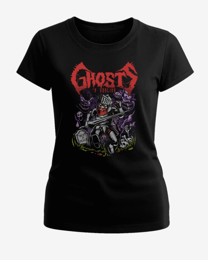Polera de Mujer Negro de Ghosts n Goblins