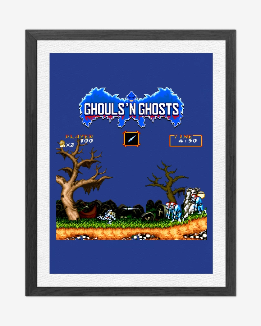 Cuadro decorativo Ghouls 8 bits