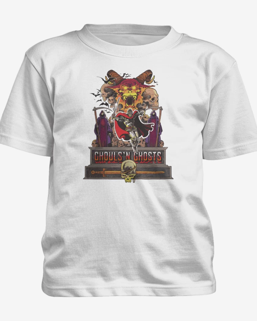 Polera de niño Blanco de Ghouls n Ghosts