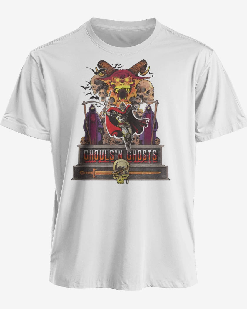 Polera premium Blanco de Ghouls n Ghosts