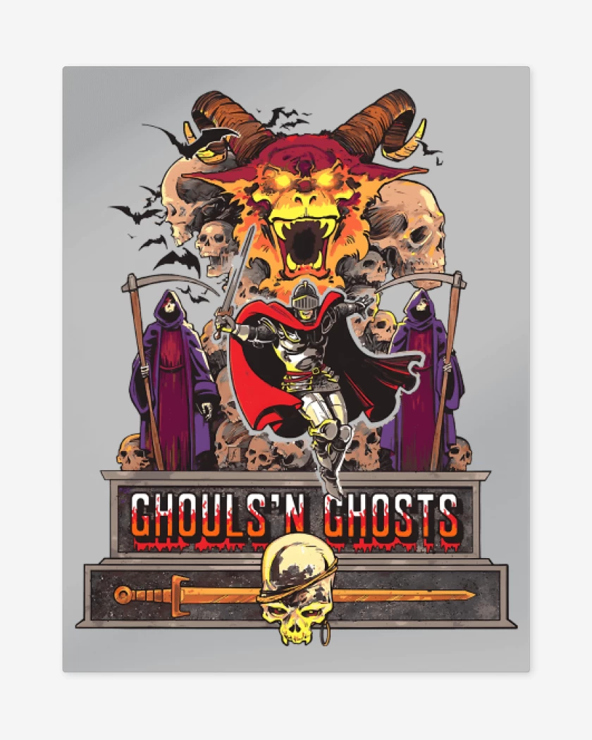 Print metalico Gris Melange de Ghouls n Ghosts