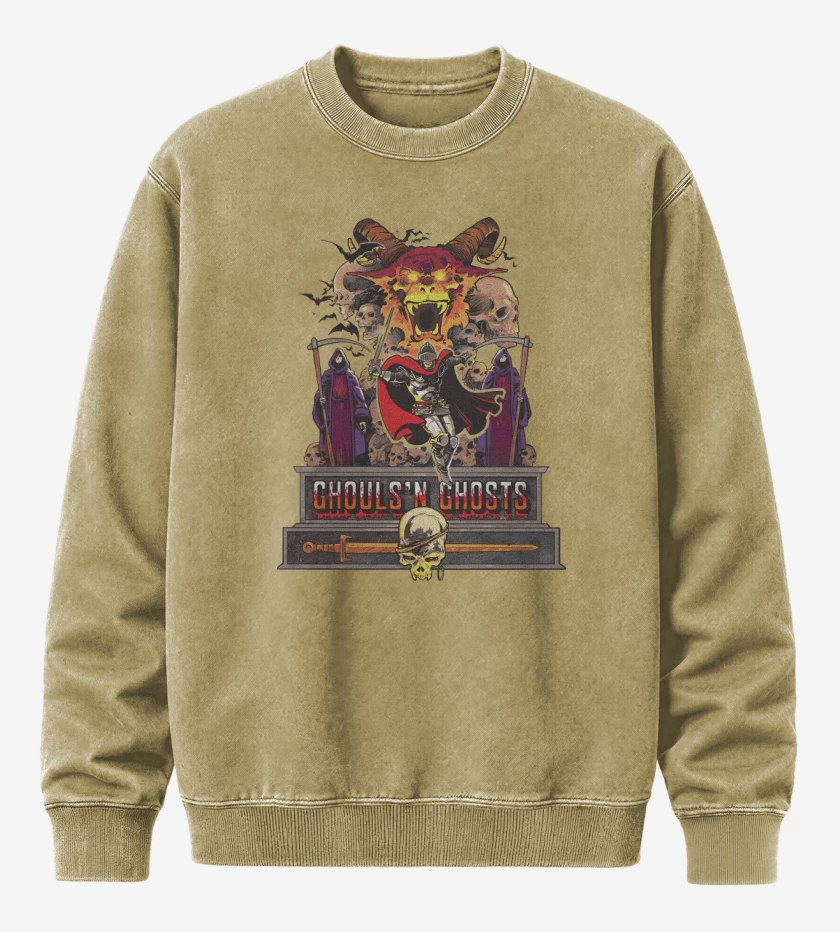Poleron Polo Acid Wash Beige de Ghouls n Ghosts