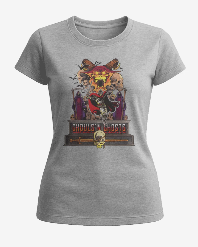 Polera de Mujer Gris Melange de Ghouls n Ghosts