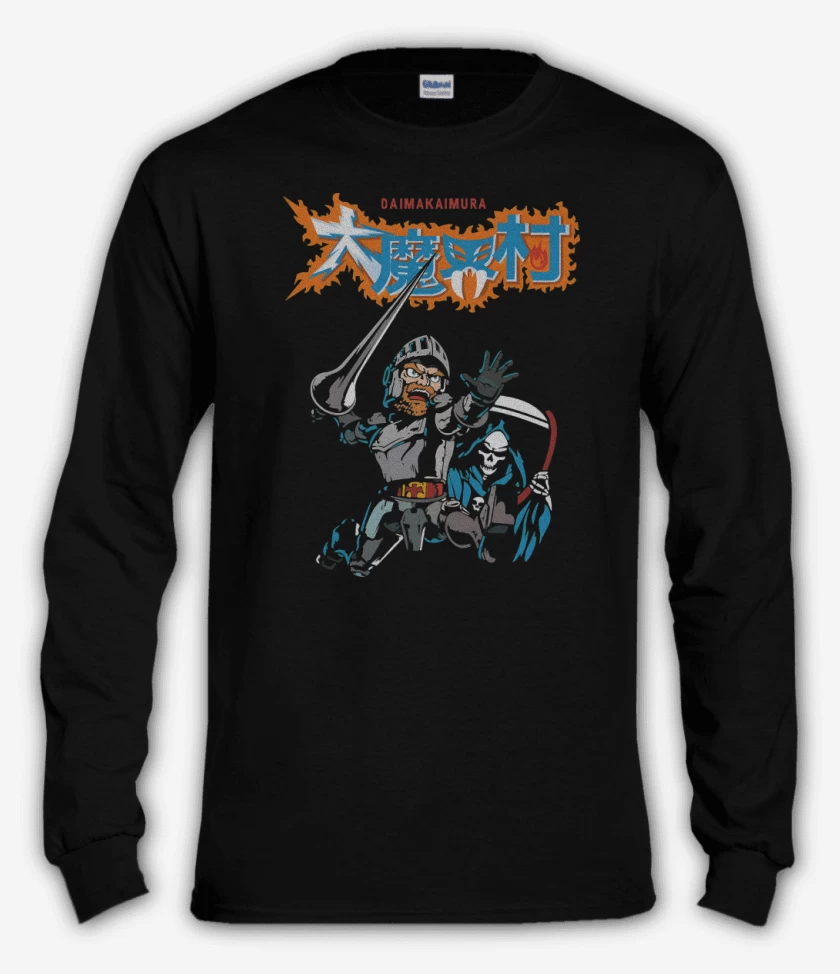 Polera manga larga Negro de Daimakaimura