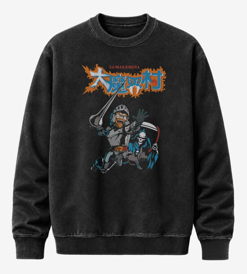 Poleron Polo Acid Wash Negro de Daimakaimura