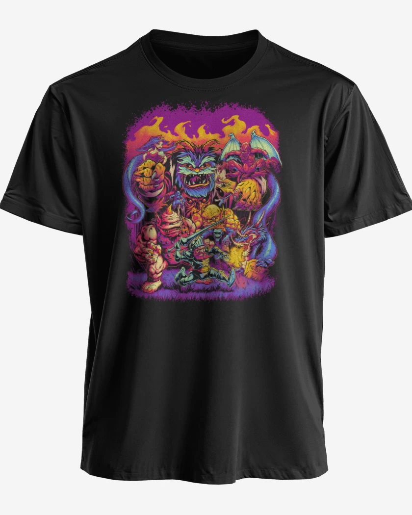 Polera premium Negro de Sir Arthur contra las Fuerzas del Mal