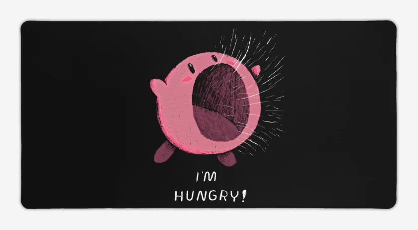 Mouse pad Gamer Negro de Tengo Hambre