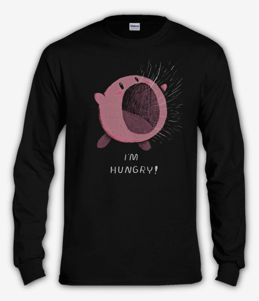 Polera manga larga Negro de Tengo Hambre