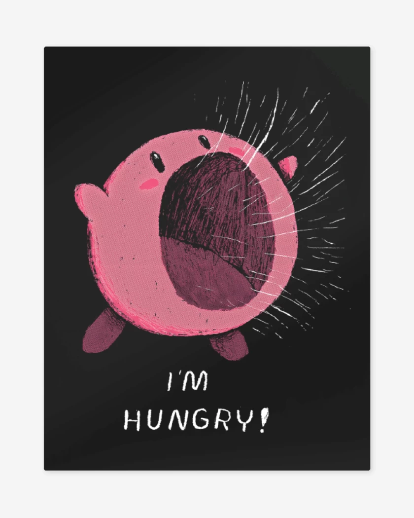 Print metalico Negro de Tengo Hambre