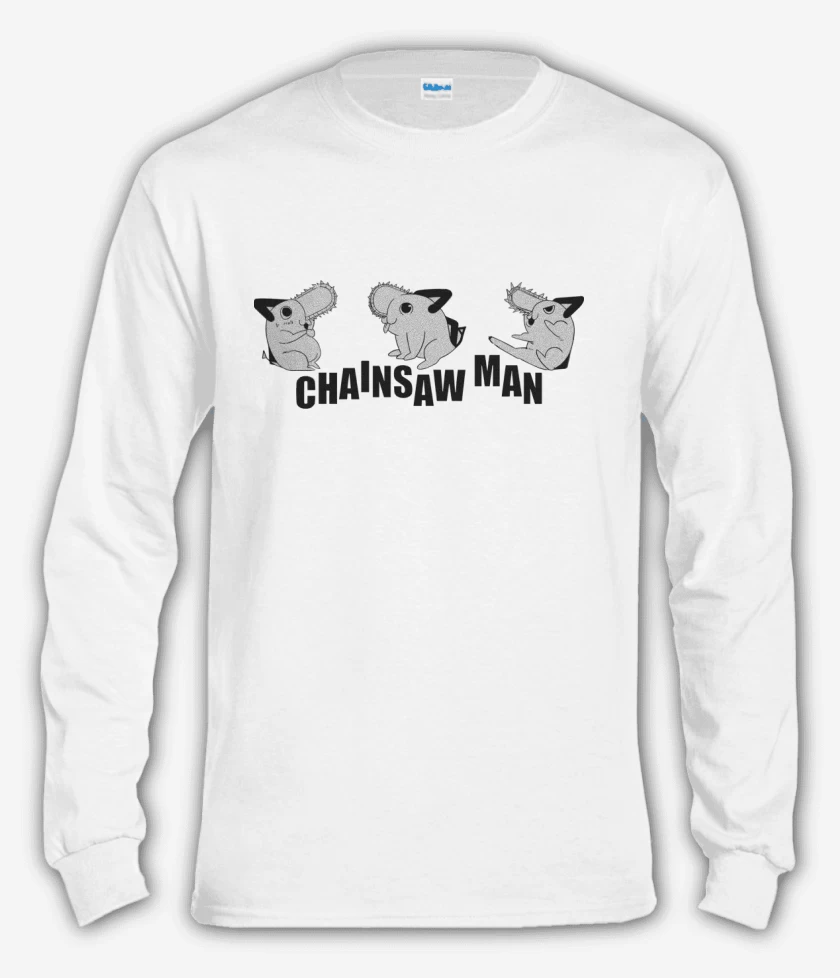Polera manga larga Pochita Motosierra