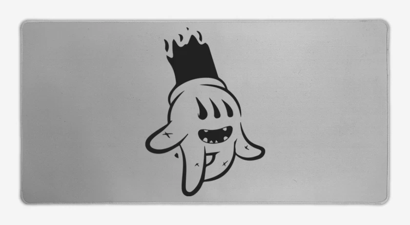 Mouse pad Gamer Gris Melange de Mickey hand 3