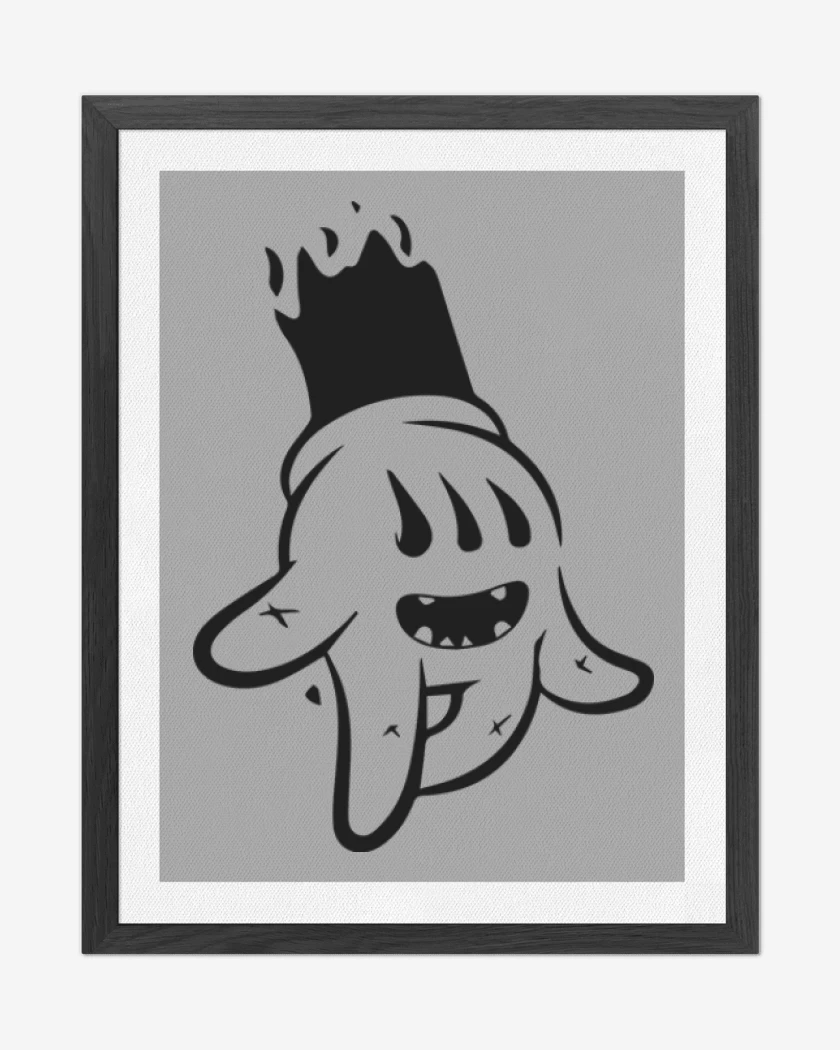 Cuadro decorativo Gris Melange de Mickey hand 3