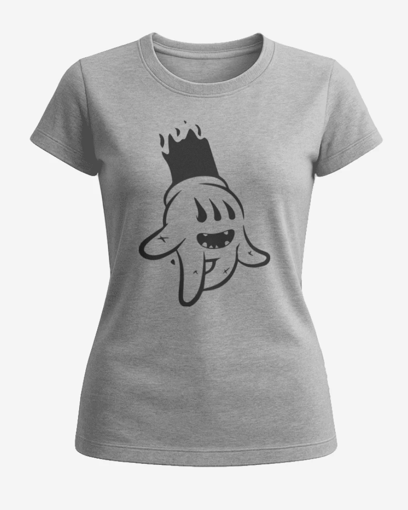 Polera de Mujer Gris Melange de Mickey hand 3