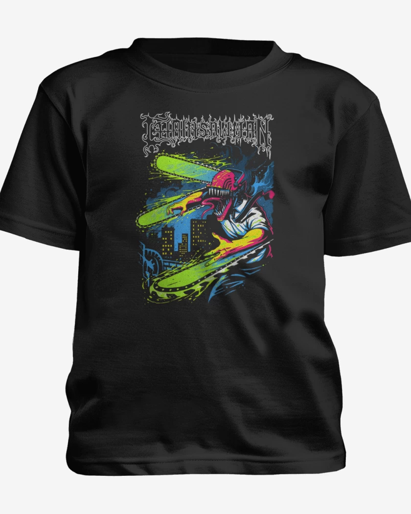 Polera de niño Negro de Chainsaw Filth