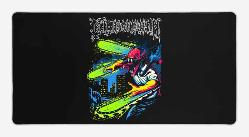 Mouse pad Gamer Negro de Chainsaw Filth