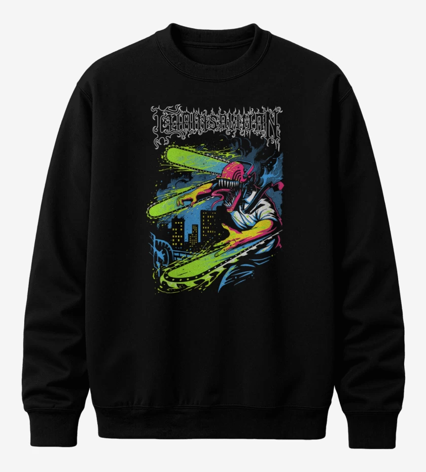 Poleron polo Negro de Chainsaw Filth