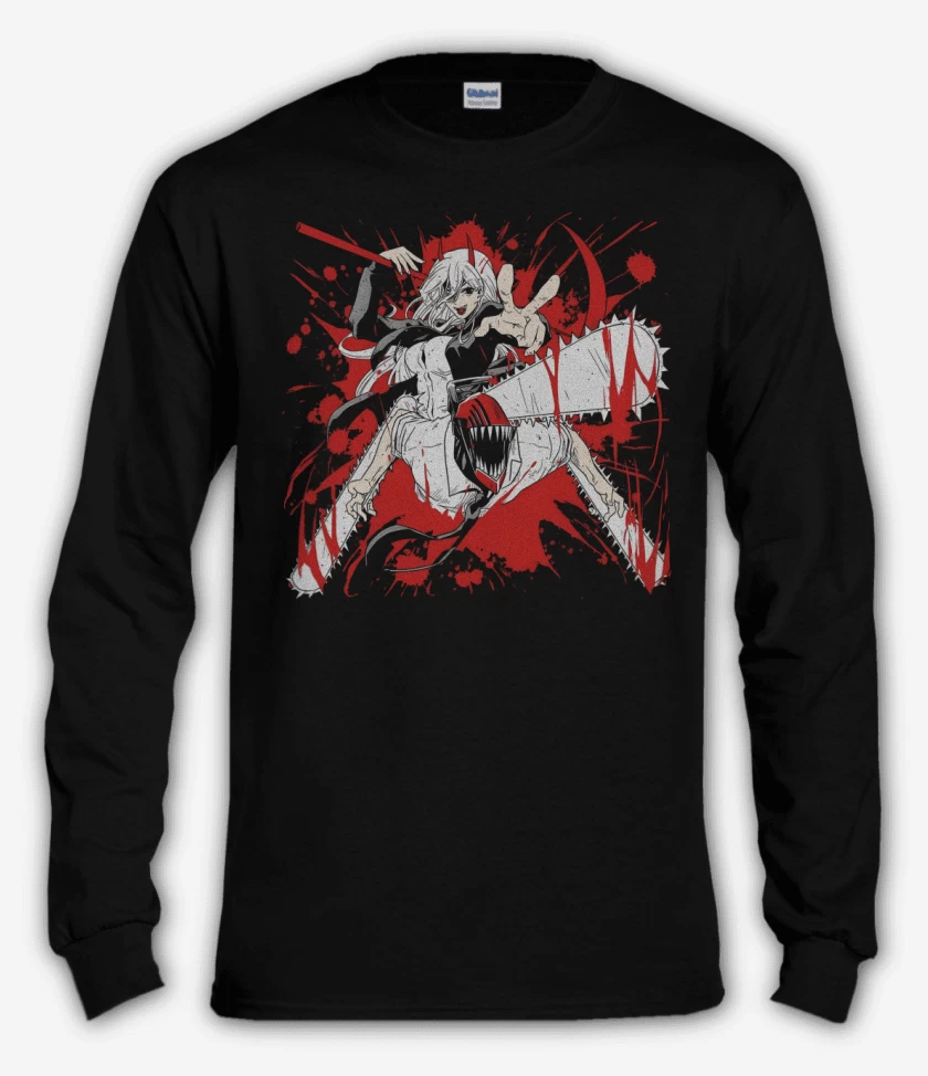 Polera manga larga Negro de Powersaw
