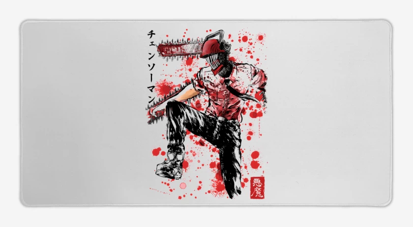 Mouse pad Gamer Blanco de Denji Saw
