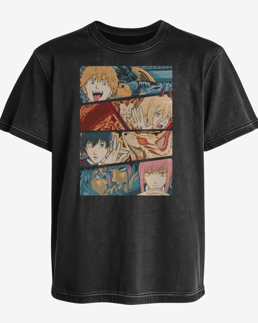 Polera desgastada Negro de Hunters
