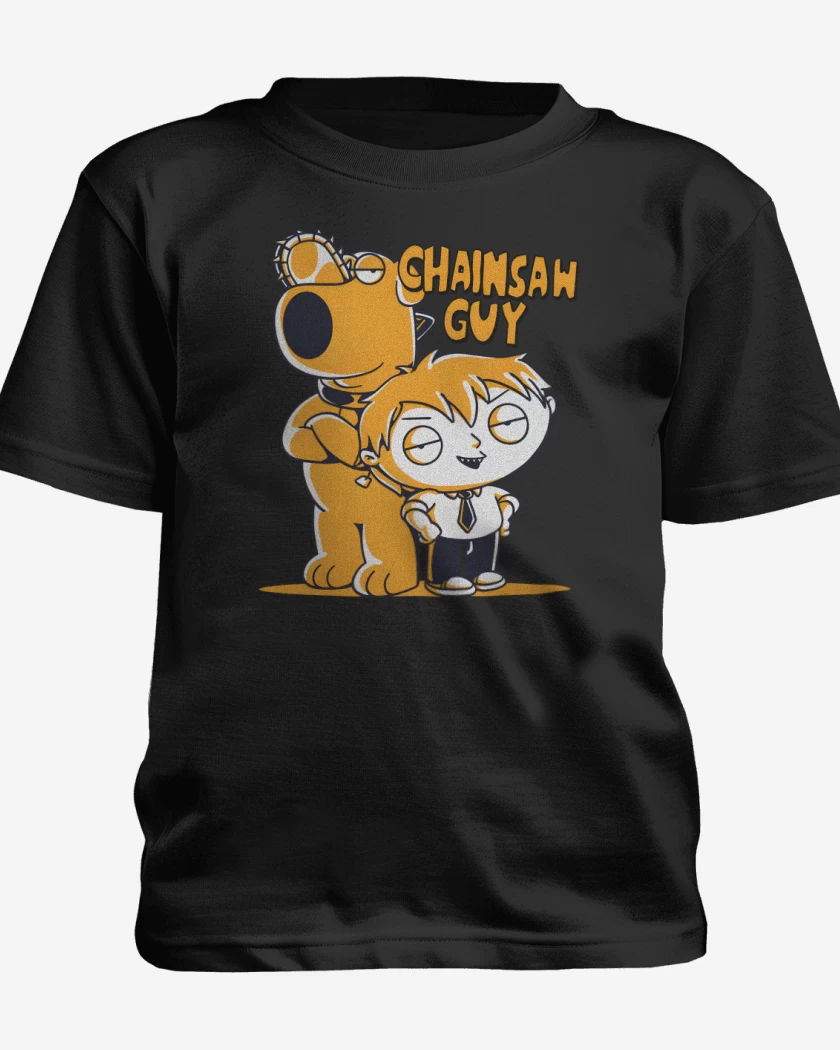 Polera de niño Negro de Chainsaw Guy