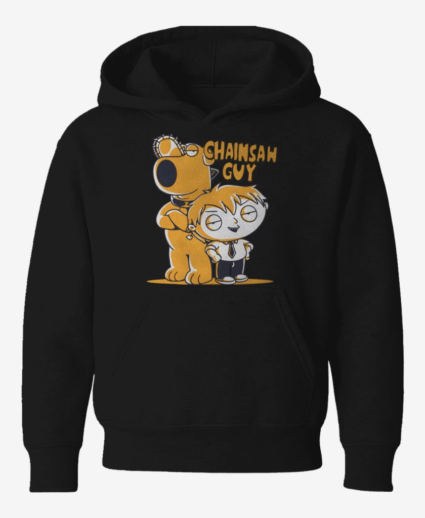 Poleron de niño Negro de Chainsaw Guy