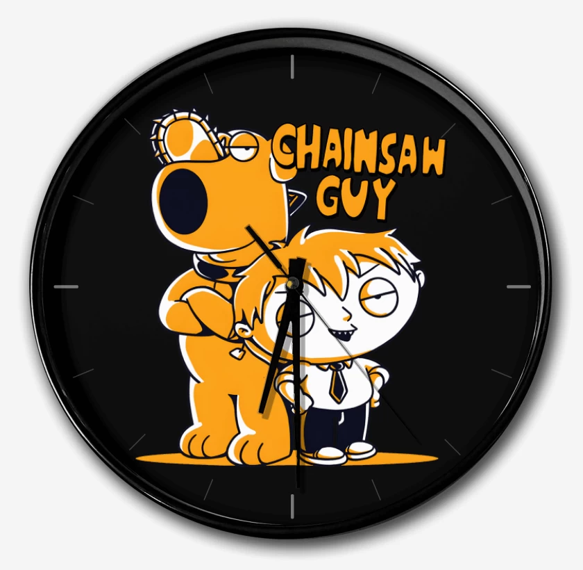 Reloj Negro de Chainsaw Guy