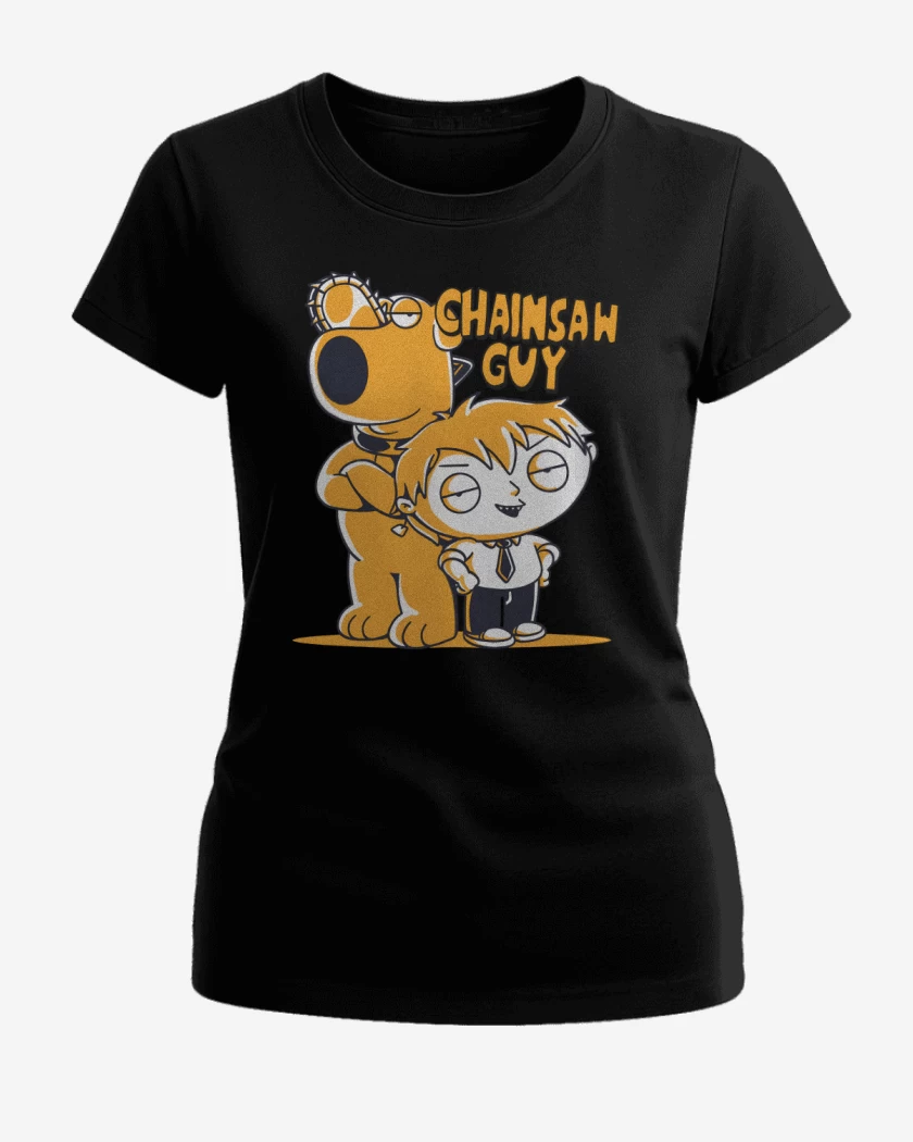 Polera de Mujer Negro de Chainsaw Guy