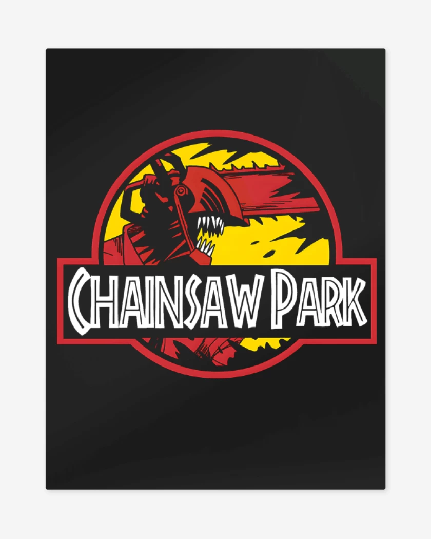 Print metalico Negro de Chainsaw Park