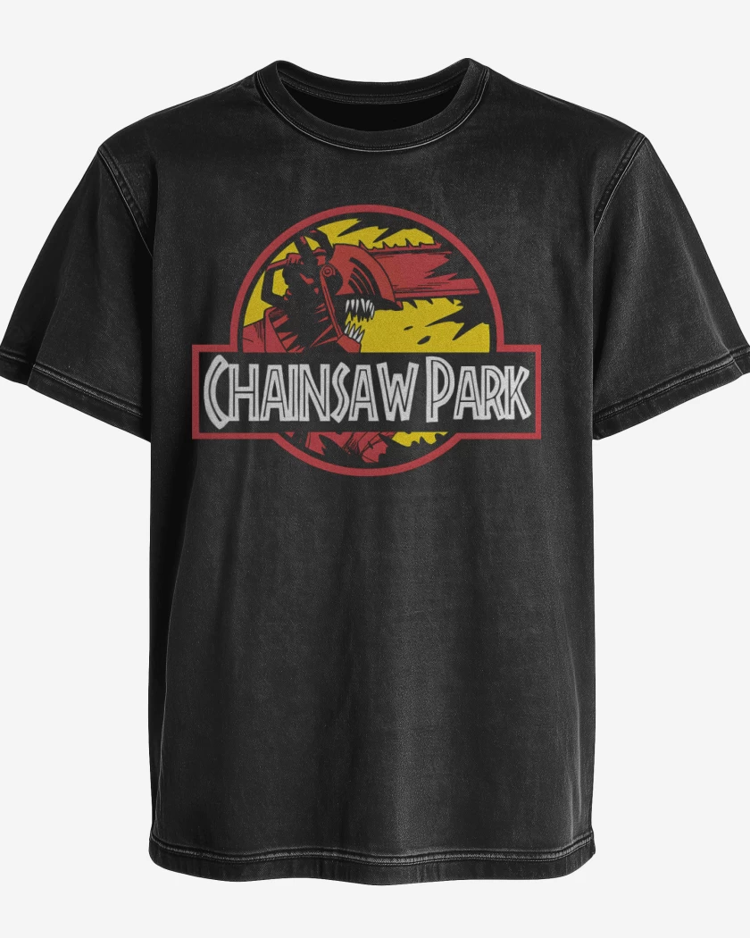 Polera desgastada Negro de Chainsaw Park
