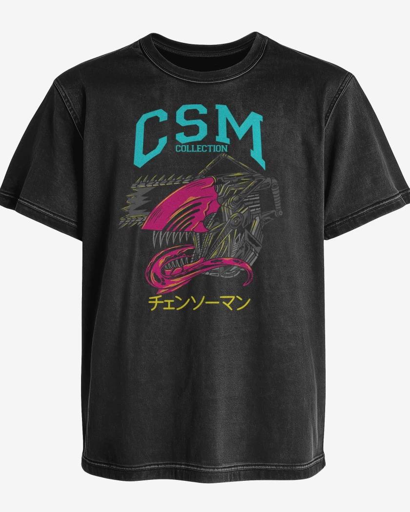 Polera desgastada Negro de CSM Collection