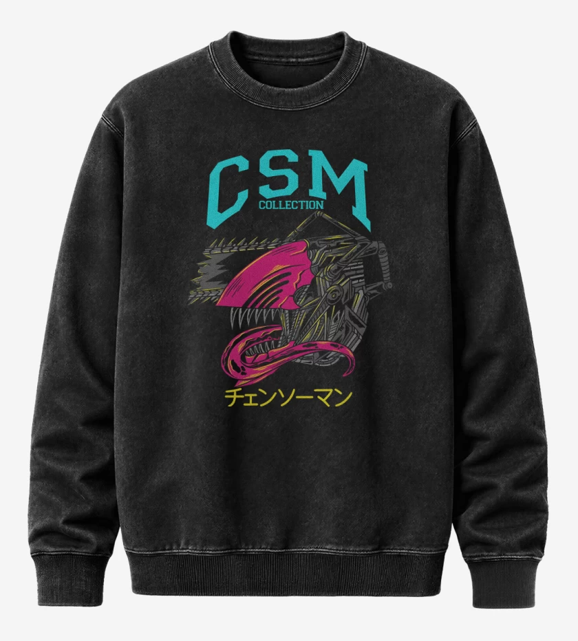 Poleron Polo Acid Wash Negro de CSM Collection