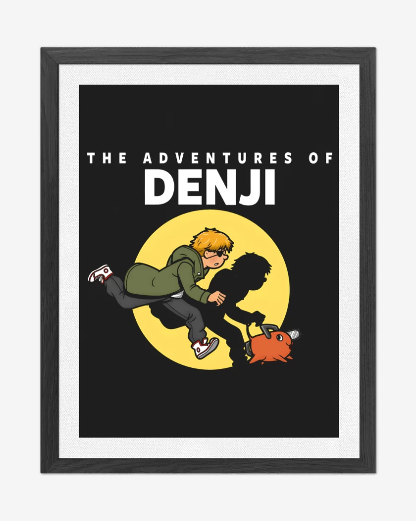 Cuadro decorativo Negro de Las Aventuras de Denji