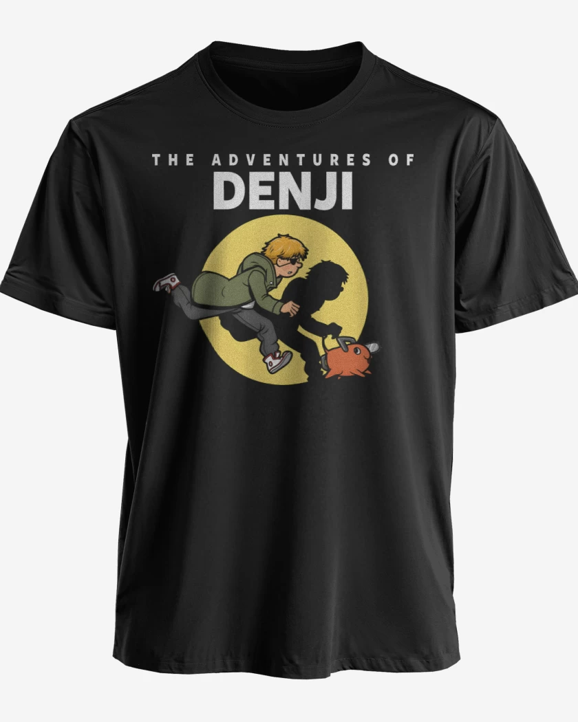 Polera premium Negro de Las Aventuras de Denji
