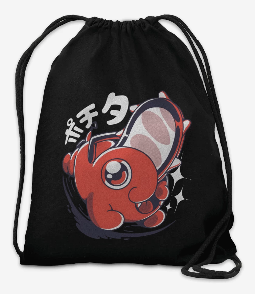 Mochila Negro de Pochita Cute