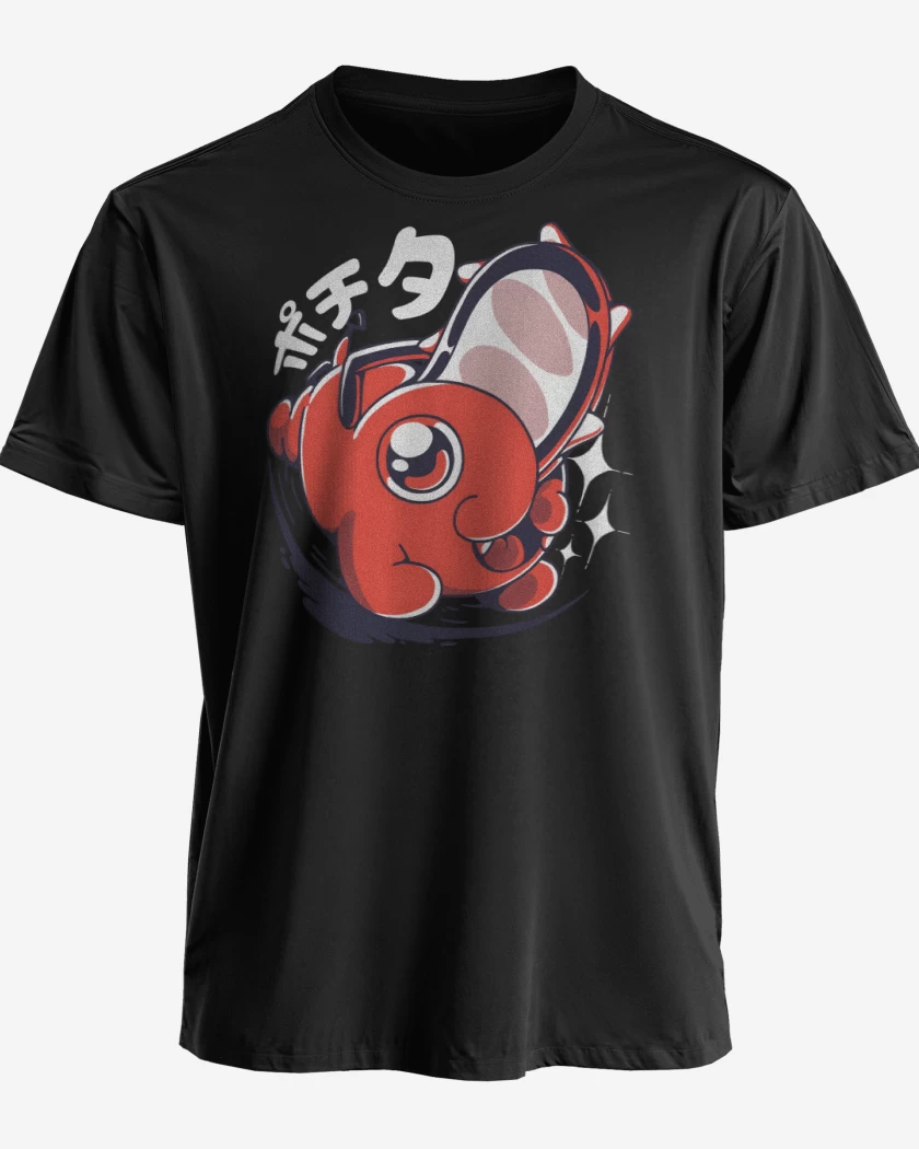 Polera premium Negro de Pochita Cute