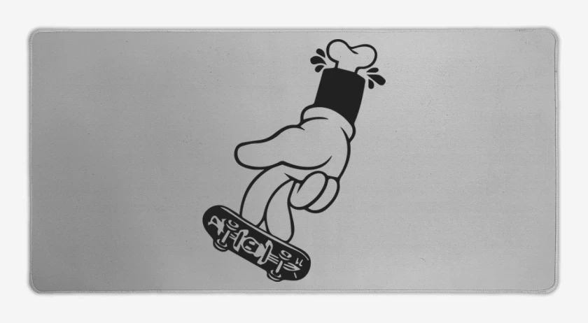 Mouse pad Gamer Gris Melange de Mickey Hand 4
