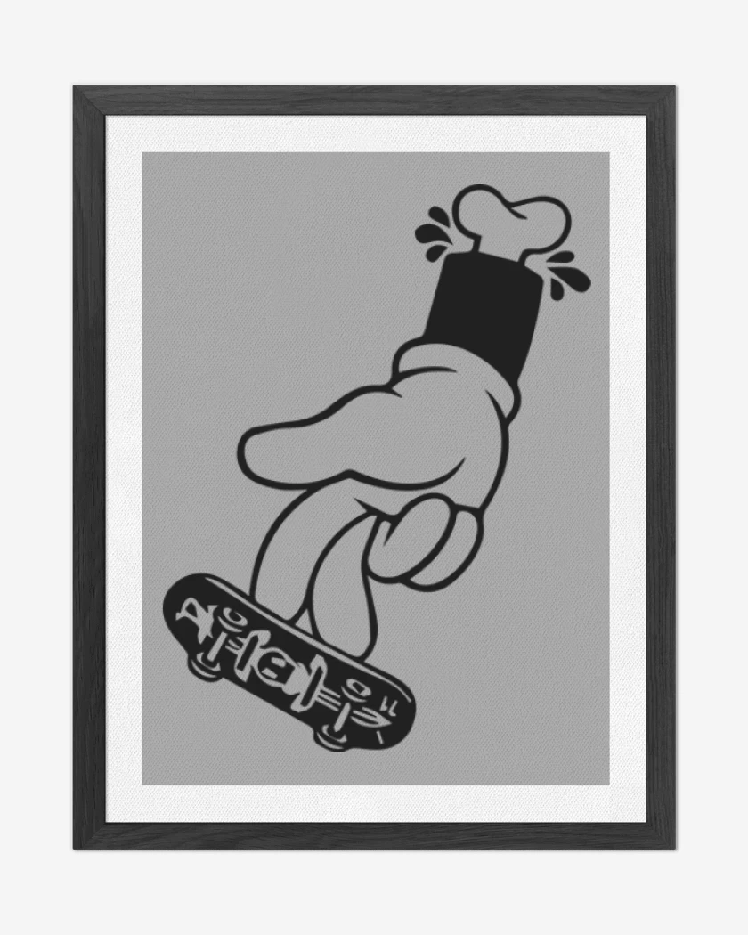 Cuadro decorativo Gris Melange de Mickey Hand 4