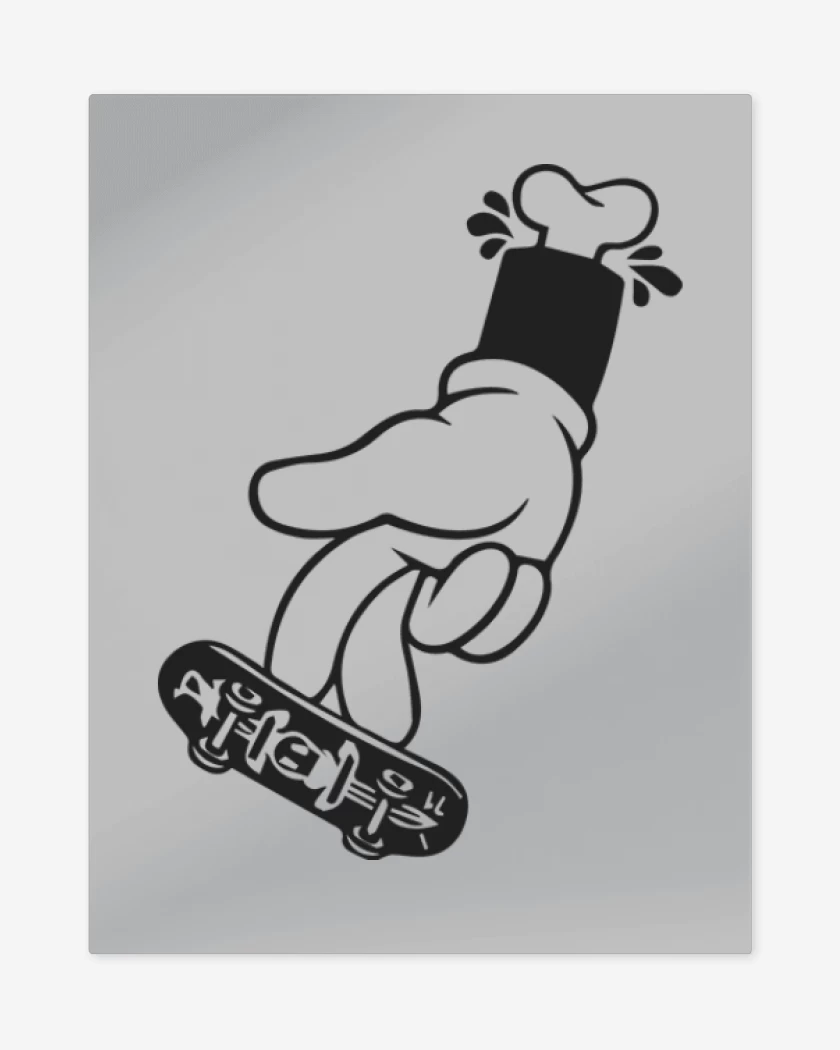 Print metalico Gris Melange de Mickey Hand 4