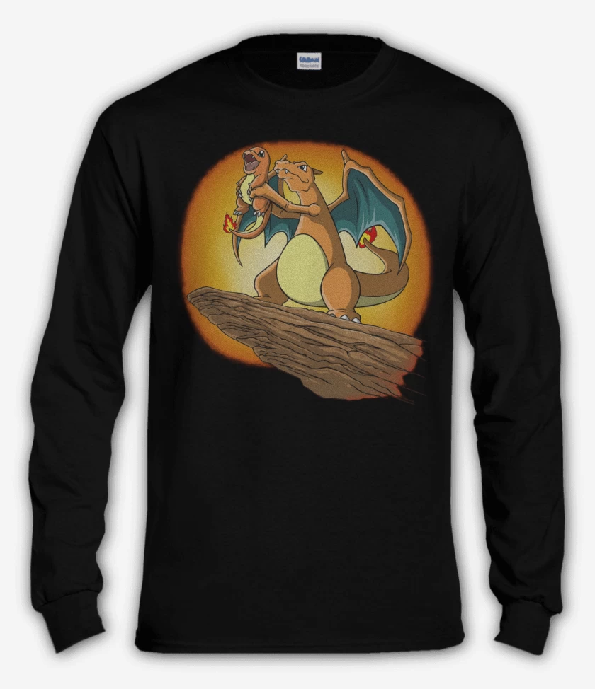 Polera manga larga Negro de King Charizard