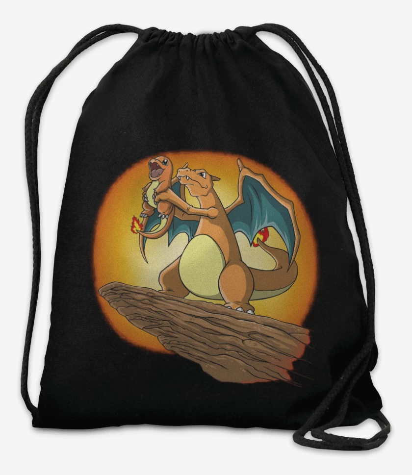 Mochila Negro de King Charizard