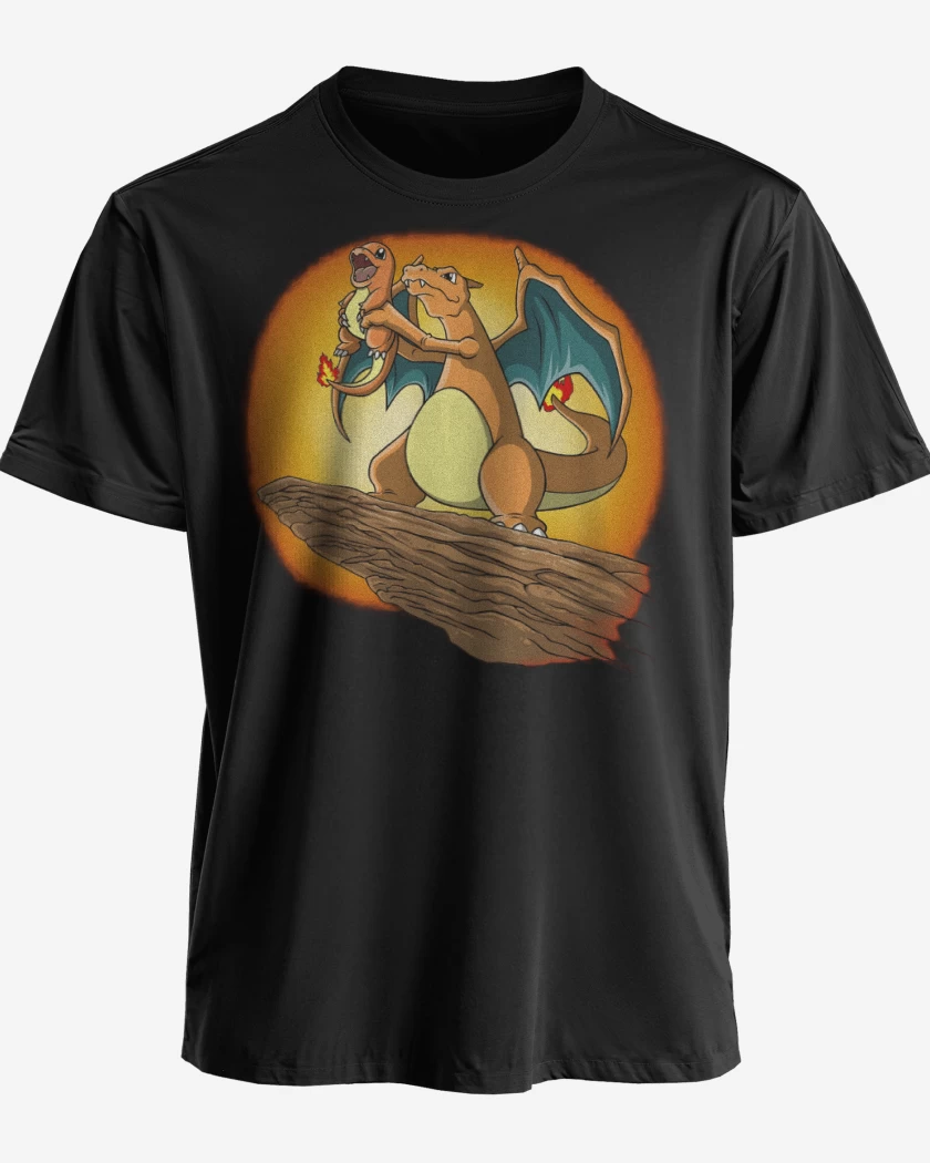 Polera premium Negro de King Charizard