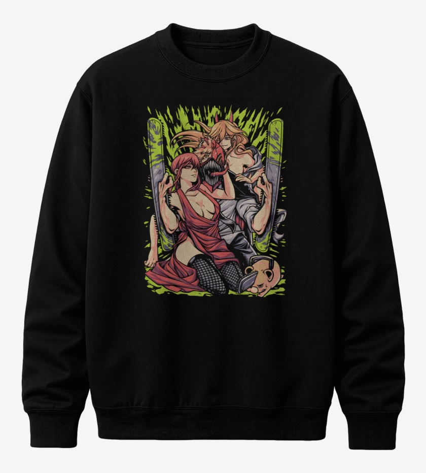 Poleron polo Makima Power x Denji