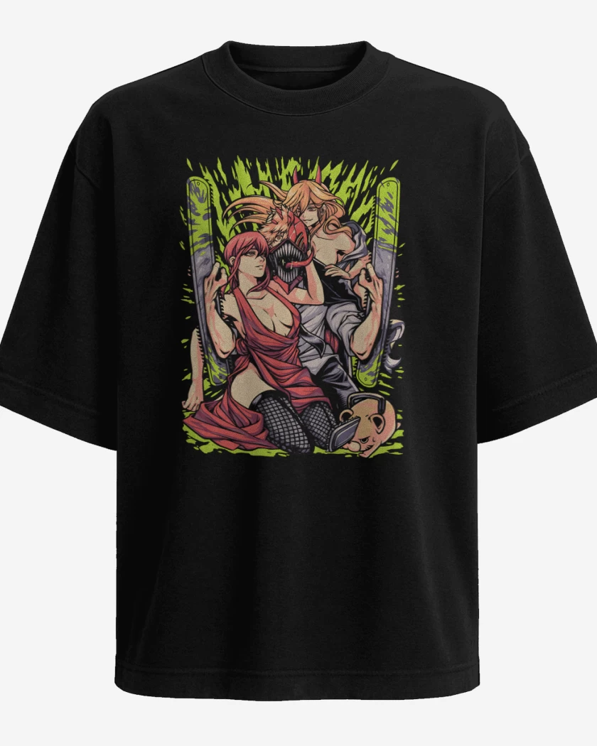 Polera Oversize Makima Power x Denji