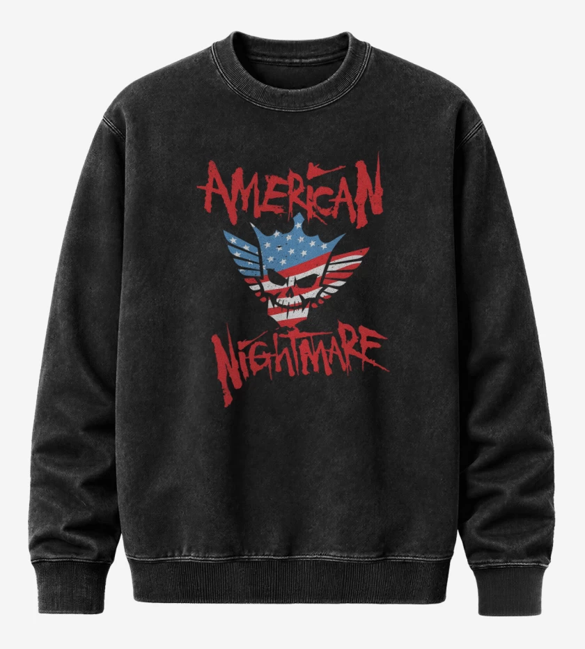 Poleron Polo Acid Wash Negro de American Nightmare
