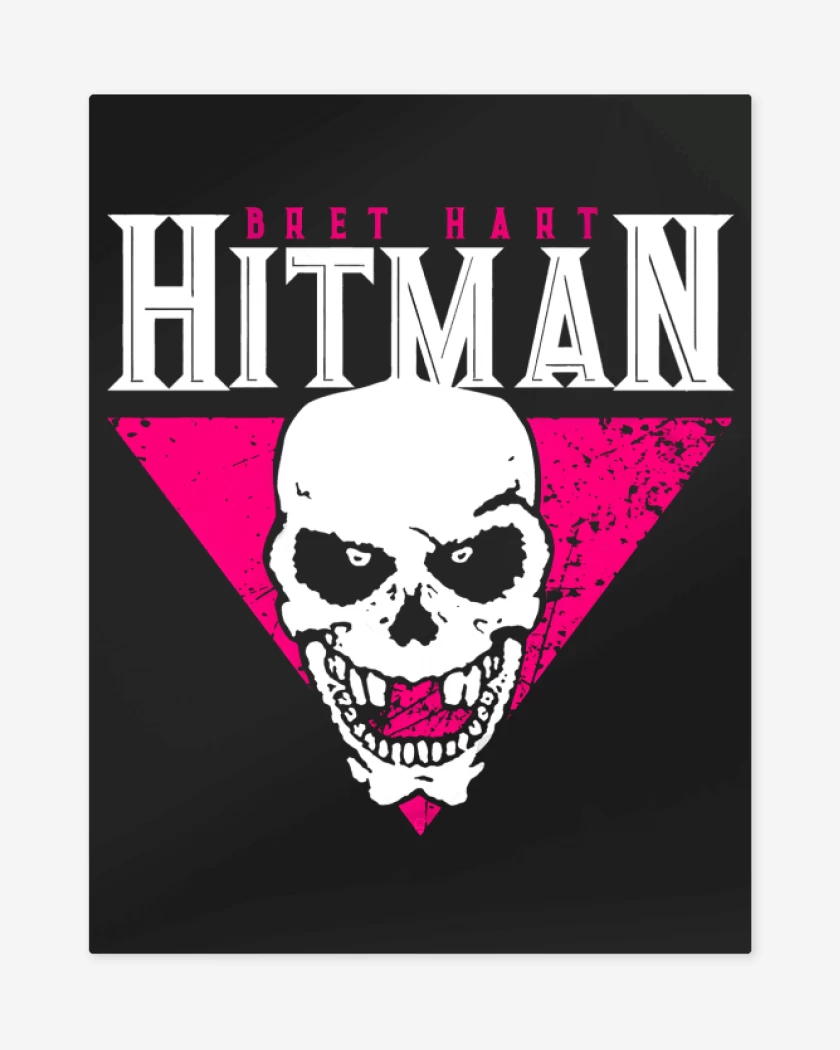 Print metalico Negro de Hitman Hart